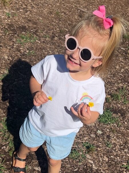 Smarr girl with pink sunglasses